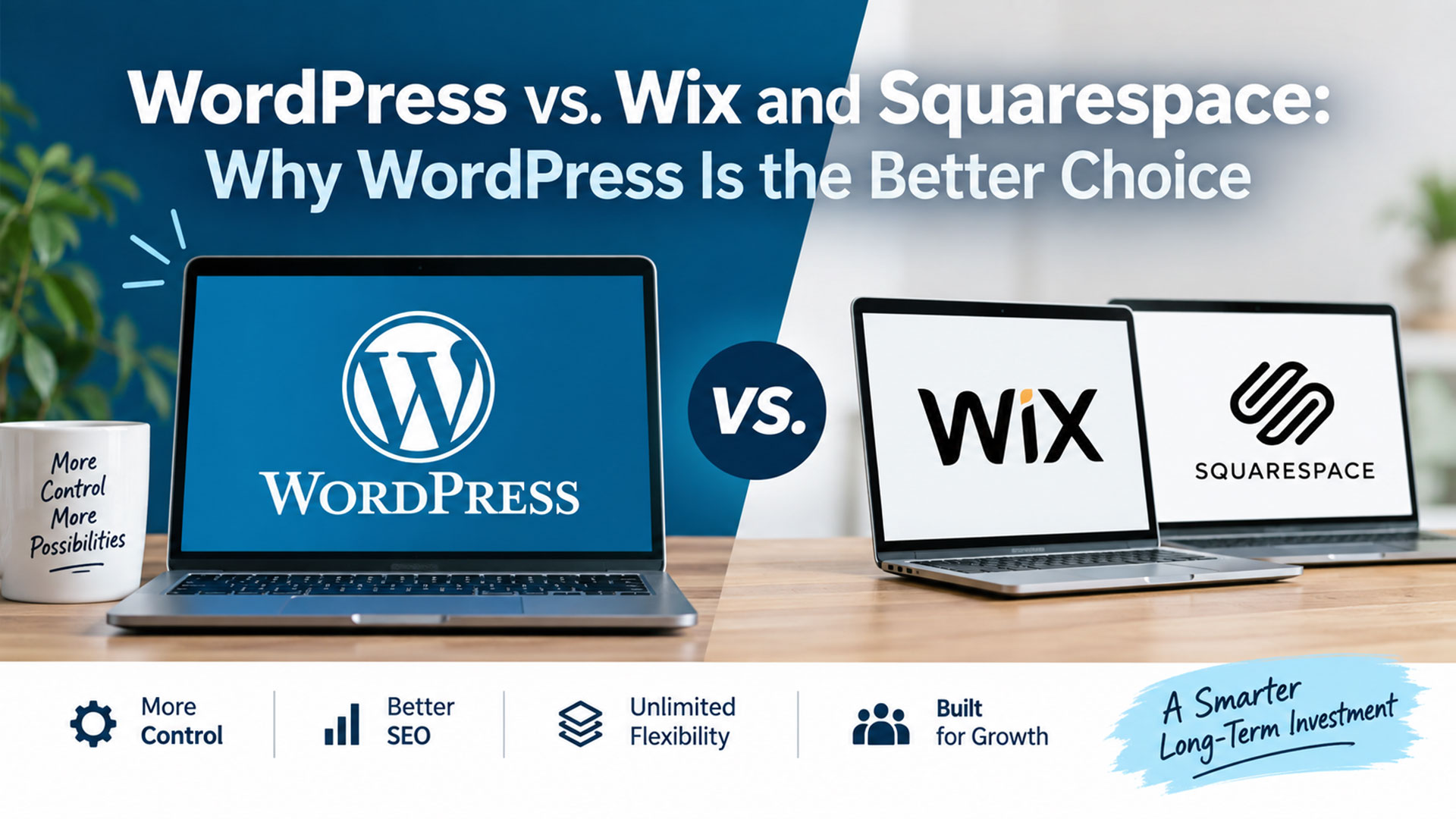 WordPress vs. Wix and Squarespace: Why WordPress Is the Better Choice